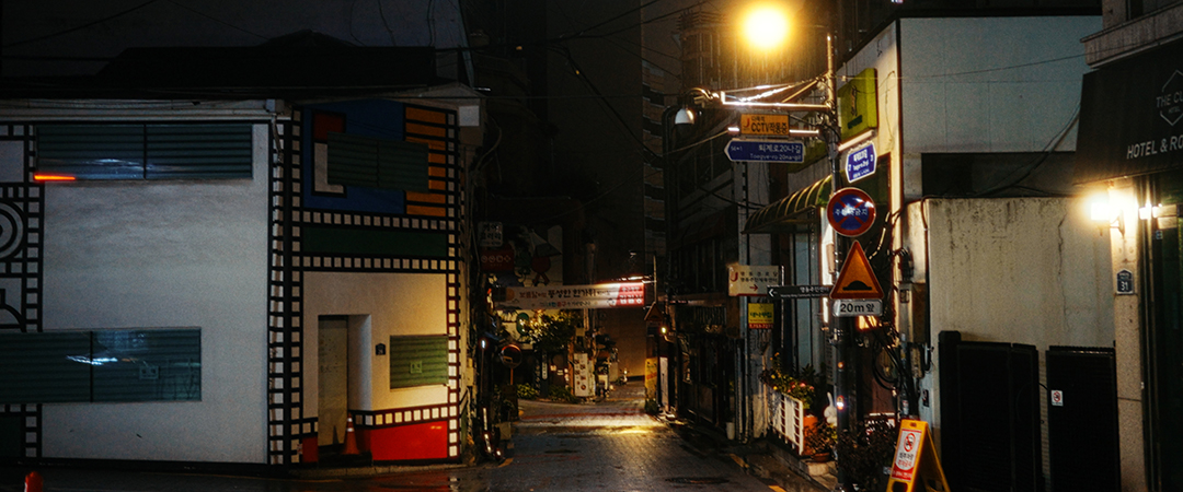 Empty street before dawn
